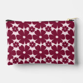 Groovy Retro Daisy Pattern Deep Berry Pink Etui (Achterkant)