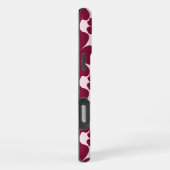 Groovy Retro Daisy Pattern Deep Berry Pink iPhone Hoesje (Rechterkant)