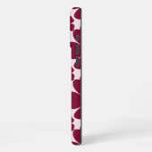 Groovy Retro Daisy Pattern Deep Berry Pink iPhone Hoesje (Linkerkant)