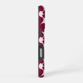 Groovy Retro Daisy Pattern Deep Berry Pink iPhone Hoesje (Rechterkant)
