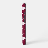 Groovy Retro Daisy Pattern Deep Berry Pink iPhone Hoesje (Linkerkant)
