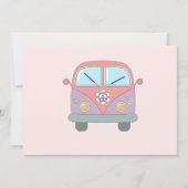 Groovy Retro Daisy Rainbow Verjaardag Dank je kaar Kaart (Achterkant)