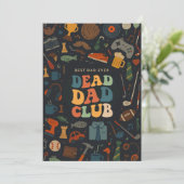 Groovy Retro Dead Dad Club Grappige Vaderdag Cadea Kaart (Staand voorkant)