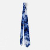 Groovy Retro Delft Blue Fractal Art Stropdas (Achterkant)
