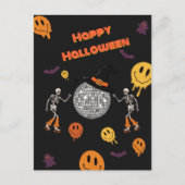 Groovy Retro Disco Fijne Halloween Groet Briefkaart (Voorkant)