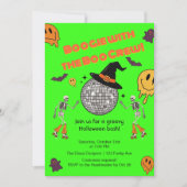 Groovy Retro Disco Halloween-feestuitnodiging Kaart (Voorkant)