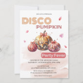 Groovy Retro Disco Pumpkin Halloween Party Fever Kaart (Voorkant)