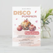 Groovy Retro Disco Pumpkin Halloween Party Fever Kaart (Staand voorkant)