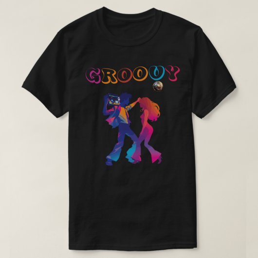 Groovy Retro Disco stijl T-shirt (Design voorkant)