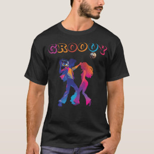 Groovy Retro Disco stijl T-shirt