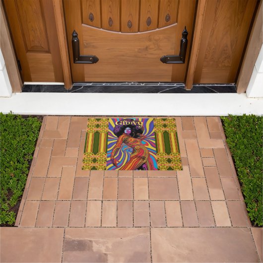 Groovy Retro Doormat Deurmat (Buiten)