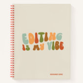 Groovy Retro Editing is mijn vibe, editor Notitieboek (Voorkant)