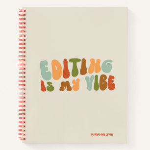 Groovy Retro Editing is mijn vibe, editor Notitieboek