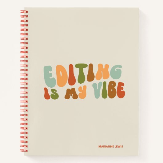 Groovy Retro Editing is mijn vibe, editor Notitieboek (Voorkant)