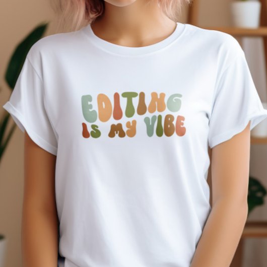 Groovy Retro Editing is mijn vibe, editor T-shirt