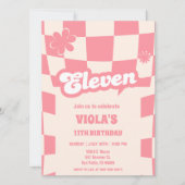 Groovy Retro Elfroze 11e verjaardag Kaart (Voorkant)