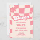 Groovy Retro Elfroze 11e verjaardag Kaart (Voorkant)