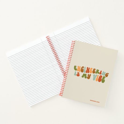 Groovy Retro Engineering is mijn vibe, ingenieur Notitieboek (Binnen)