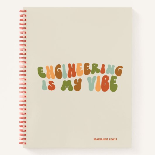 Groovy Retro Engineering is mijn vibe, ingenieur Notitieboek (Voorkant)