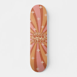 Groovy Retro Esthetische Goede Vibes Skateboard