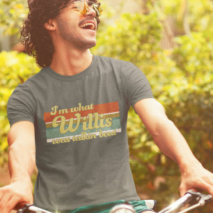 Groovy Retro Esthetische Lijnen Grappige zin Willi T-shirt