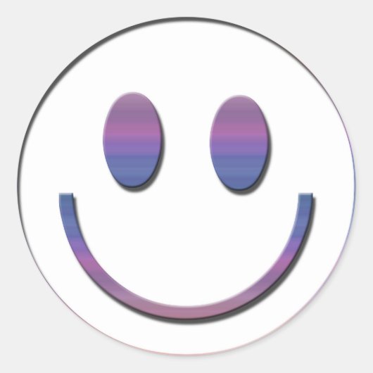 Groovy Retro Face Ronde Sticker (Voorkant)