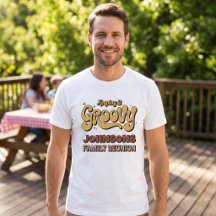 Groovy Retro Familie Reünie Aangepaste Naam