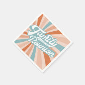 Groovy Retro Familie Reünie Samen Servet (Hoek)