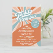Groovy Retro Familiereünie Verzameluitnodiging Kaart (Staand voorkant)