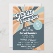 Groovy Retro Familiereünie Verzameluitnodiging Kaart (Voorkant)