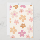 Groovy Retro Floral 1e verjaardag Kaart (Achterkant)