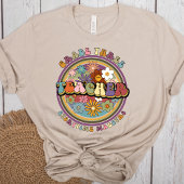 Groovy Retro Floral Daisy Grade Drie Leraar Naam T-shirt