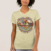 Groovy Retro Floral Daisy Grade Drie Leraar Naam T-shirt (Voorkant)