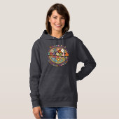 Groovy Retro Floral Daisy Grade Two Docent Naam Hoodie (Voorkant volledig)