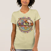 Groovy Retro Floral Daisy Grade Two Docent Naam T-shirt (Voorkant)