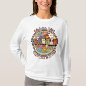 Groovy Retro Floral Daisy Grade Two Docent Naam T-shirt (Voorkant)