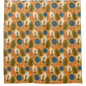 Groovy Retro Floral Douchegordijn (Voorkant)
