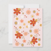 Groovy Retro Floral - Hartelijk dank Bedankkaart (Achterkant)