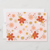 Groovy Retro Floral - Hartelijk dank Bedankkaart (Achterkant)