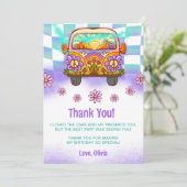 Groovy Retro Floral - Hartelijk dank Kaart (Staand voorkant)