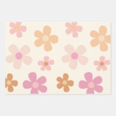 Groovy Retro Floral Inpakpapier Vel (Voorkant 3)