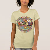 Groovy Retro Floral Kleuterschool Docent Naam T-shirt (Voorkant)
