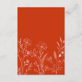 Groovy Retro Floral RSVP-kaart Informatiekaartje (Achterkant)