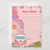 Groovy Retro Floral Time Capsule Note Bericht Kaar Kaart (Voorkant)