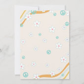 Groovy Retro Floral Time Capsule Note Bericht Kaar Kaart (Achterkant)