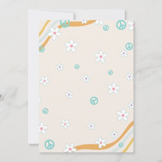 Groovy Retro Floral Time Capsule Note Bericht Kaar Kaart (Achterkant)