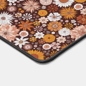 Groovy Retro Flower Garden Pattern Bureaumat (Hoek)