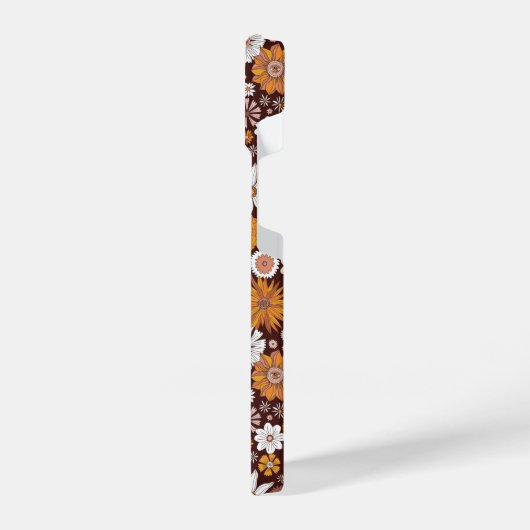 Groovy Retro Flower Garden Pattern iPhone Hoesje (Linkerkant)