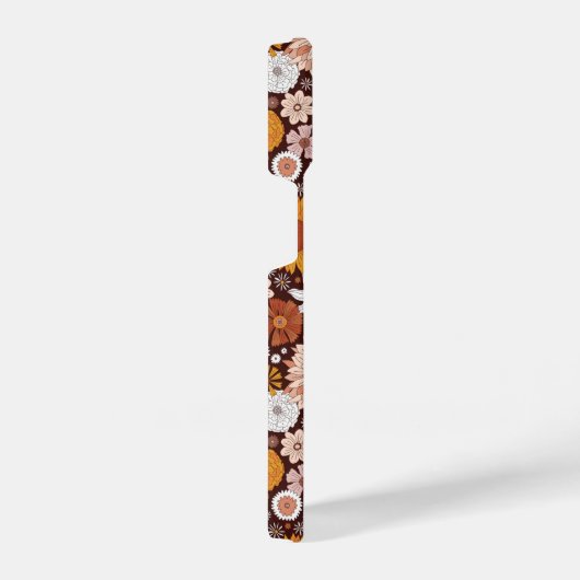 Groovy Retro Flower Garden Pattern iPhone Hoesje (Rechterkant)