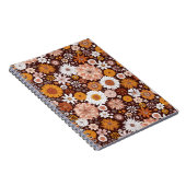 Groovy Retro Flower Garden Pattern Notitieboek (Rechterzijde)